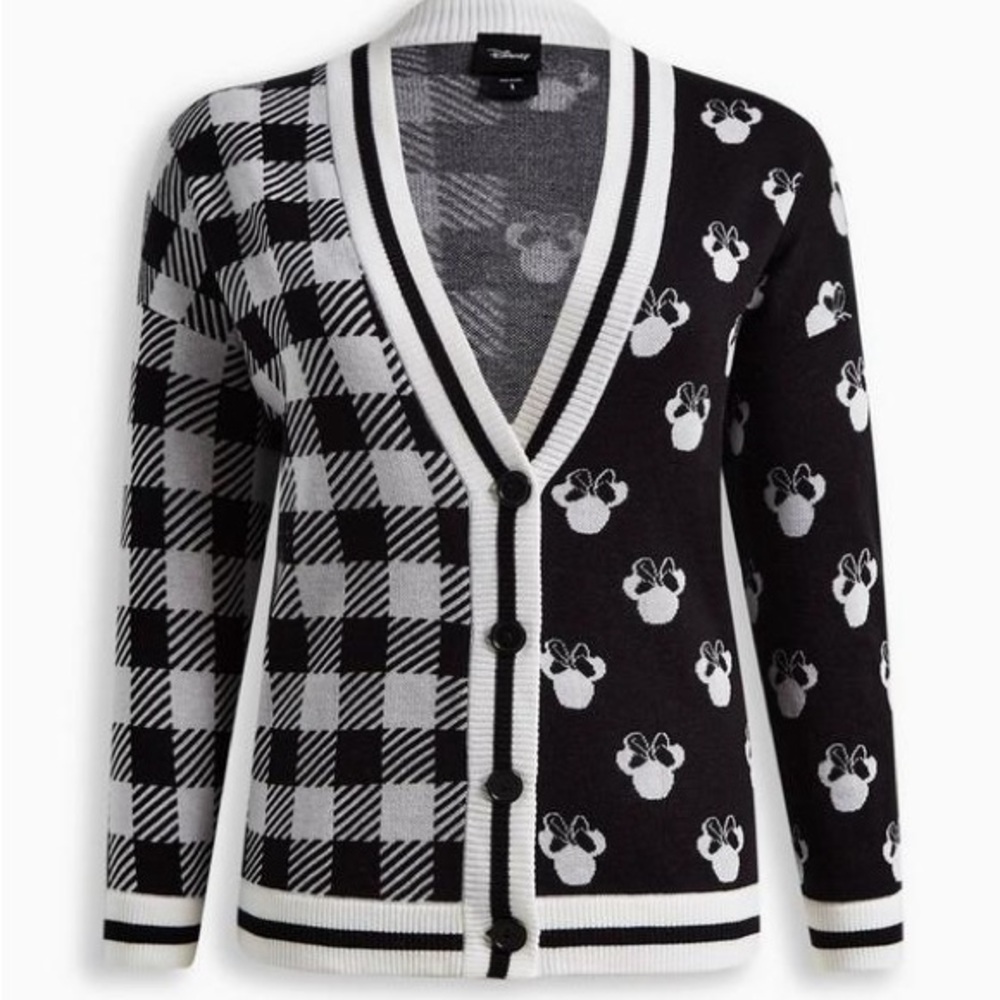 Torrid Disney Minnie Mouse Jacquard Cardigan Sweater 1X (14-16)